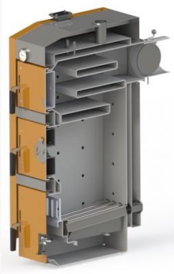 Твердотопливный котел GTM Master SE 30 kWt в разрезе