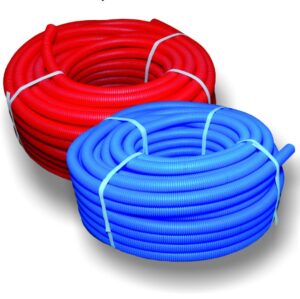 Труба гофрированная ПП красная (синяя)26/32